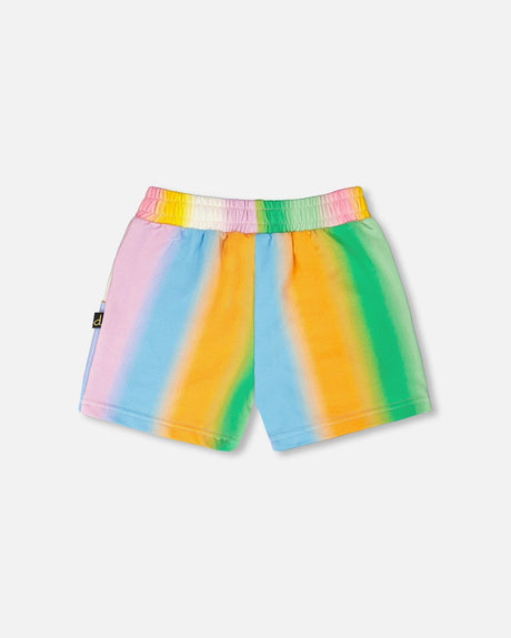 Printed French Terry Shorts Multicolored-2