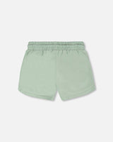 Organic Cotton Jersey Shorts Sage Green-3