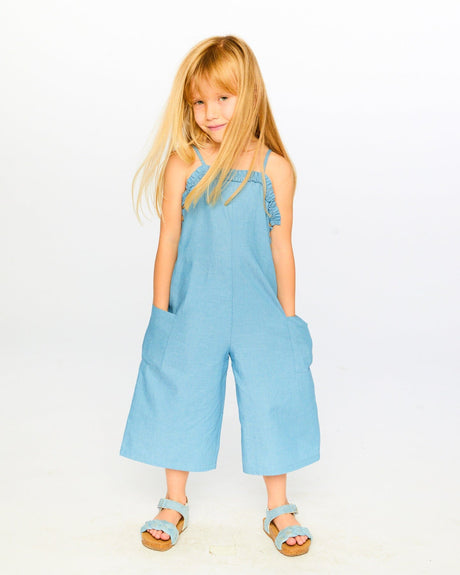 Light Blue Chambray Jumpsuit-2