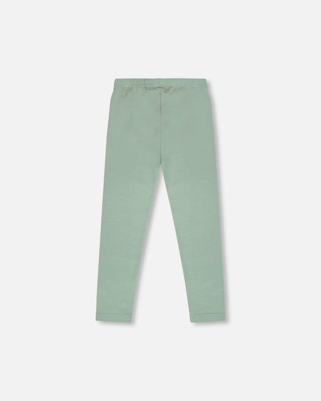 Organic Cotton Jersey Leggings Sage Green-2