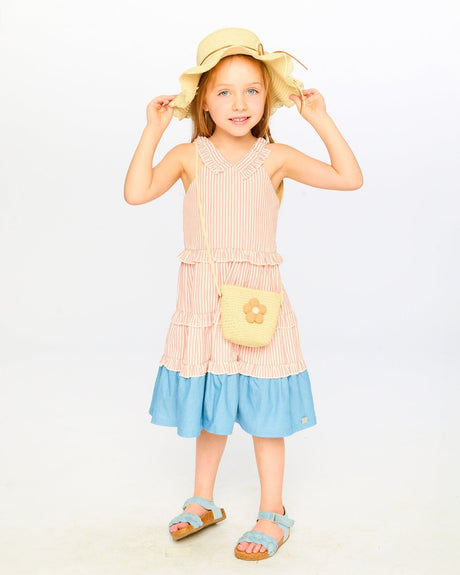 Flower Straw Purse Beige-2