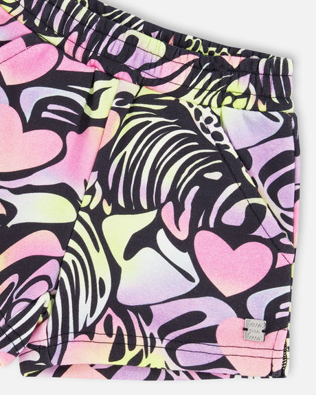 French Terry Shorts Black Multicolor-3