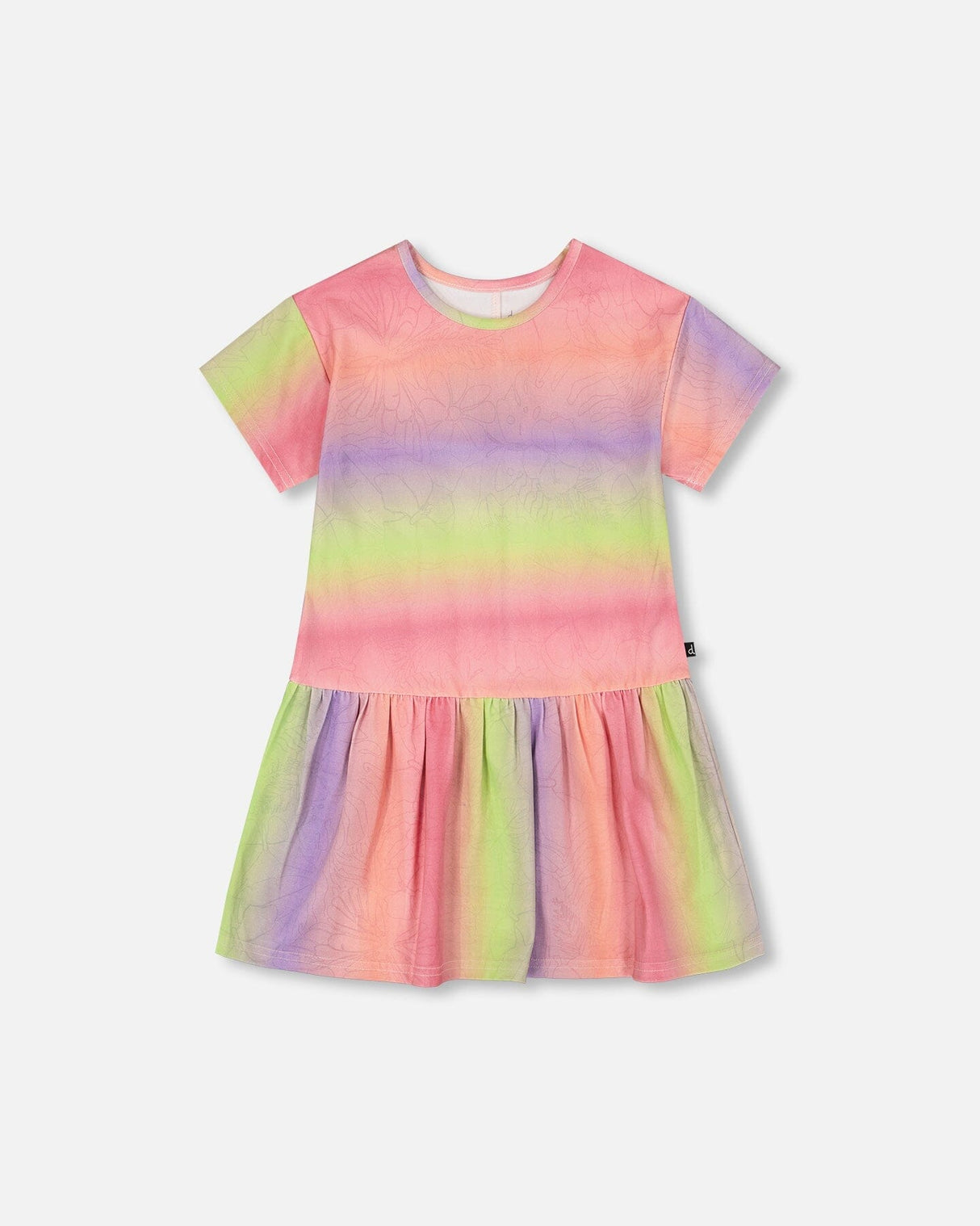 Printed Jersey Dress With Heart Back Cut Out Multicolor-0