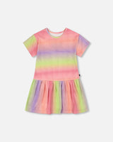 Printed Jersey Dress With Heart Back Cut Out Multicolor-0