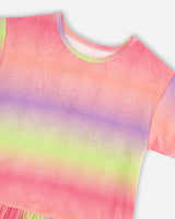 Printed Jersey Dress With Heart Back Cut Out Multicolor-3