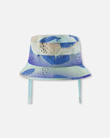 Recycled Polyester Beach Hat Blue Whale Print-2