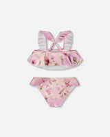 Deux par Deux Two-Piece Swimsuit Purple Flower Print product image P2