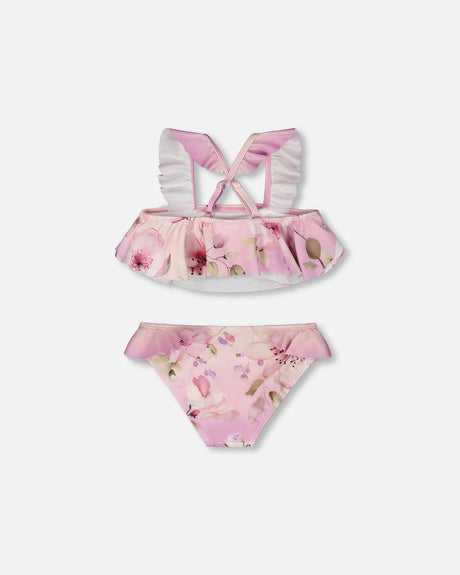 Deux par Deux Two-Piece Swimsuit Purple Flower Print product image P2