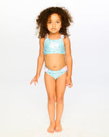 Two-Piece Swimsuit Blue Seahorse Print-1