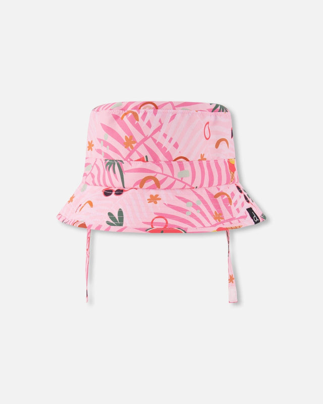 Beach Hat Pink Beach Print-0