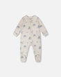 Organic Cotton Baby One-Piece Pyjama Grey Elephant Print-0