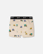 Organic Cotton Boxer Beige Truck Print-0