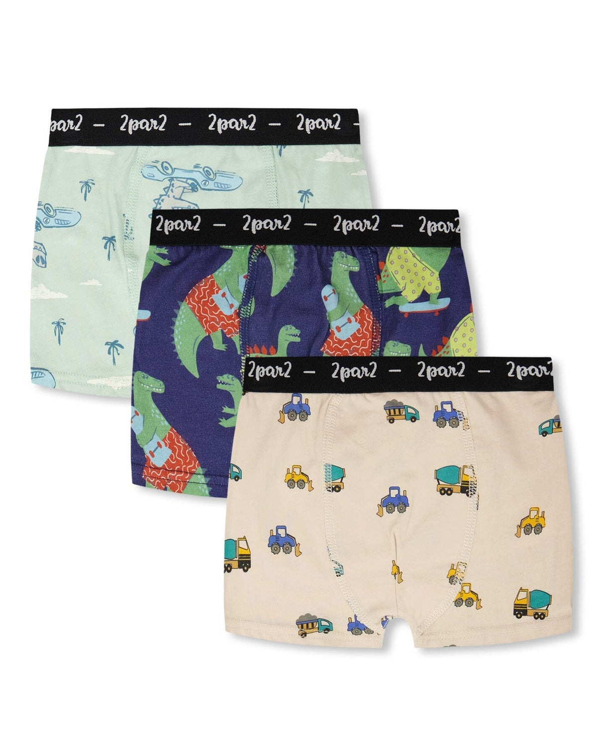 Organic Cotton Printed Adventure Boxers Pack Of 3-0