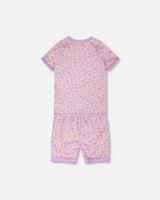 Organic Cotton Two-Piece Pyjama Set Purple Animal Print-2