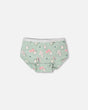 Organic Cotton Boyshort Panty Green Kitten Print-0