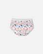 Organic Cotton Boyshort Panty Blue Smiling Flower Print-0