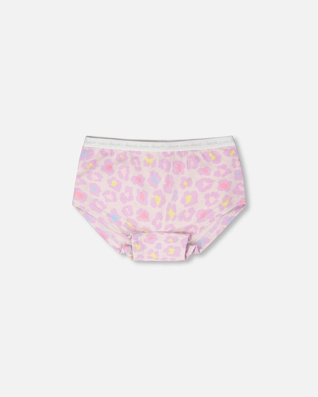 Organic Cotton Boyshort Panty Purple Animal Print-0