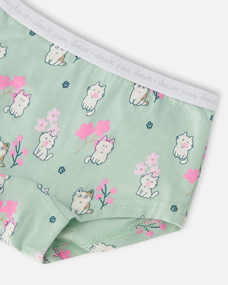 Boyshort Panties (Pack Of 3) Printed Organic Cotton-1
