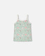 Organic Cotton Tank Underwear Green Kitten Print-0