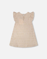 Striped Dress Off White And Sand-2