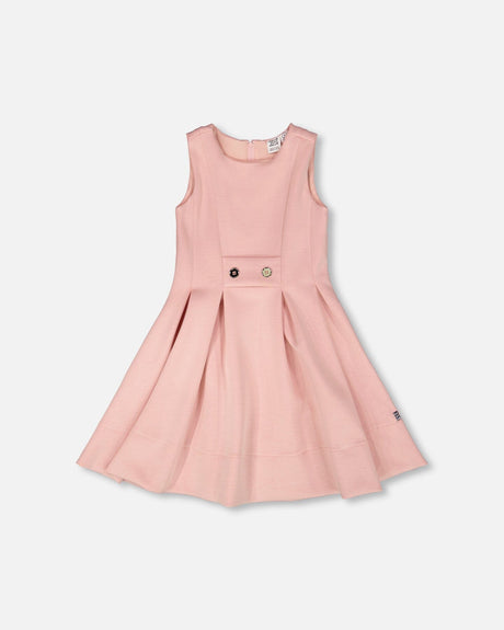 Sleeveless Neoprene Dress Pale Pink-0