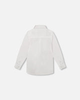 Button Down Long Sleeve Shirt White-2