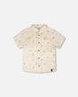 Poplin Shirt Beige Safari Print-0