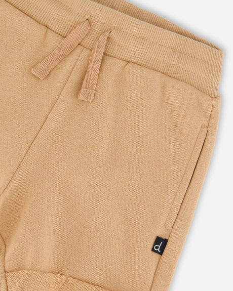 French Terry Shorts Beige-4