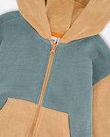 Hooded French Terry Cardigan Mint Green-3