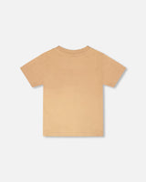 Organic Cotton Short Sleeve T-Shirt Beige-2