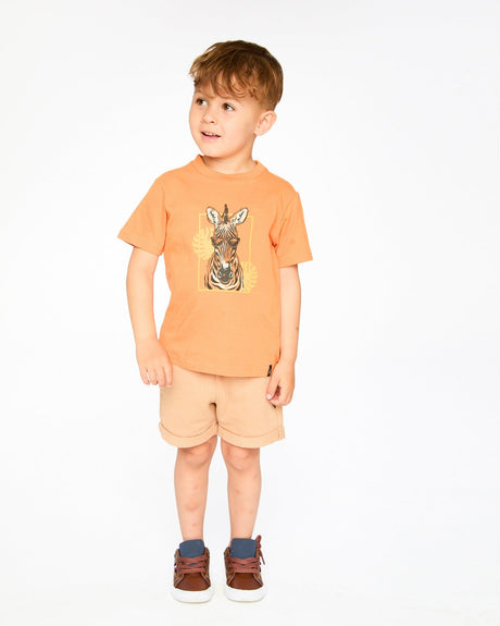 Organic Cotton Short Sleeve T-Shirt Orange-1