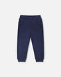 French Terry Pants Blue-0
