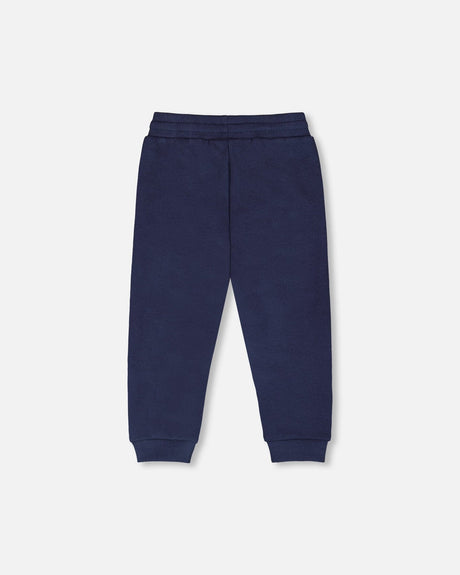 French Terry Pants Blue-2