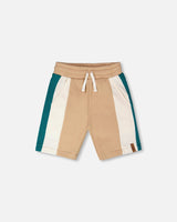 Sporty French Terry Shorts Beige-0