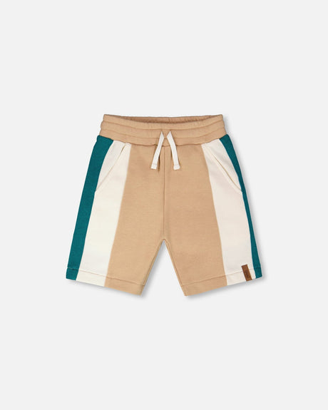 Sporty French Terry Shorts Beige-0