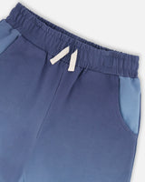 Sleeveless Top And Shorts Set Blue Gradient-3