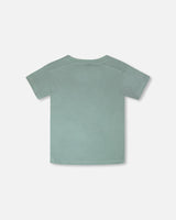 Organic Cotton Jersey T-Shirt With Cross Bag Green-2