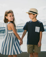 Jersey T-Shirt With Chest Pocket Dark Blue-2