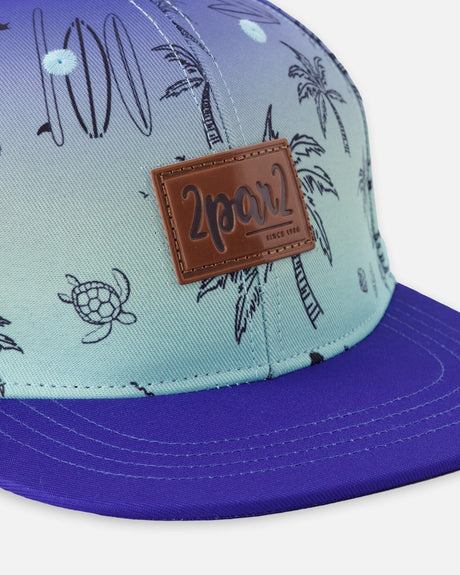 Cap Blue Beach Print-4
