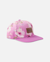 Cap Purple Flower Print-0