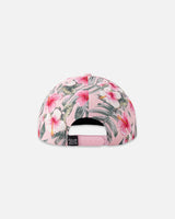 Cap Pink Hibiscus Print-2