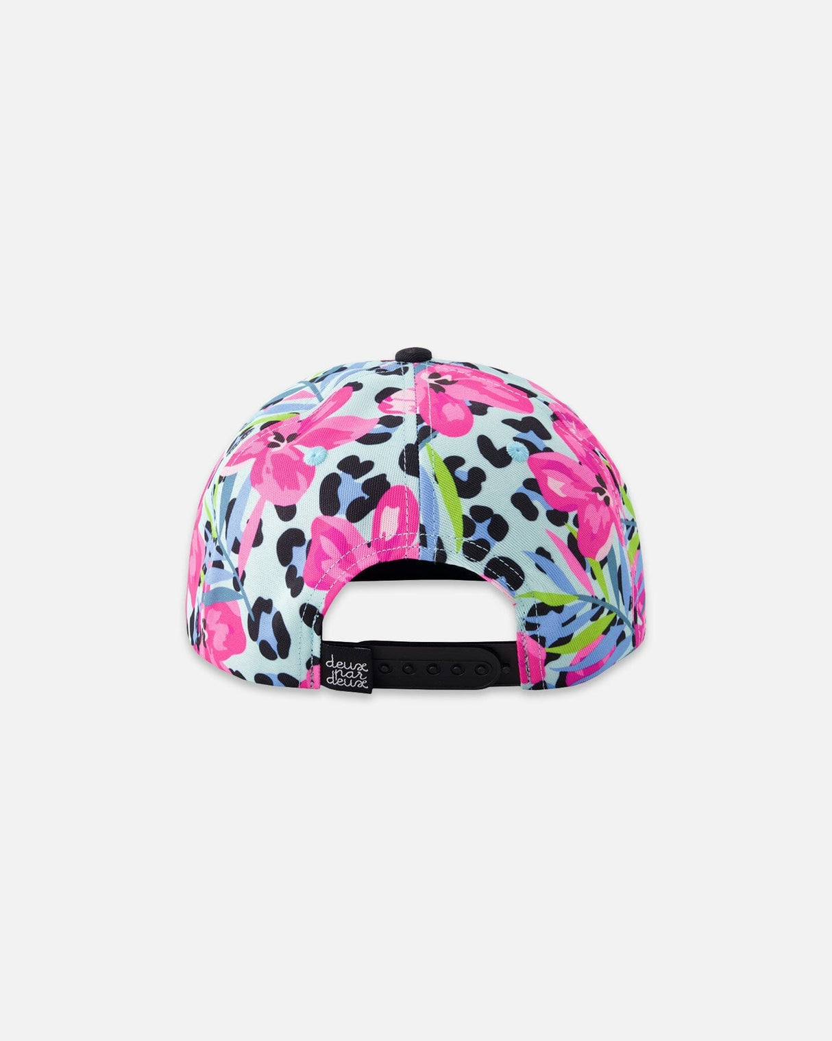 Cap Blue Floral And Leopard Print-1