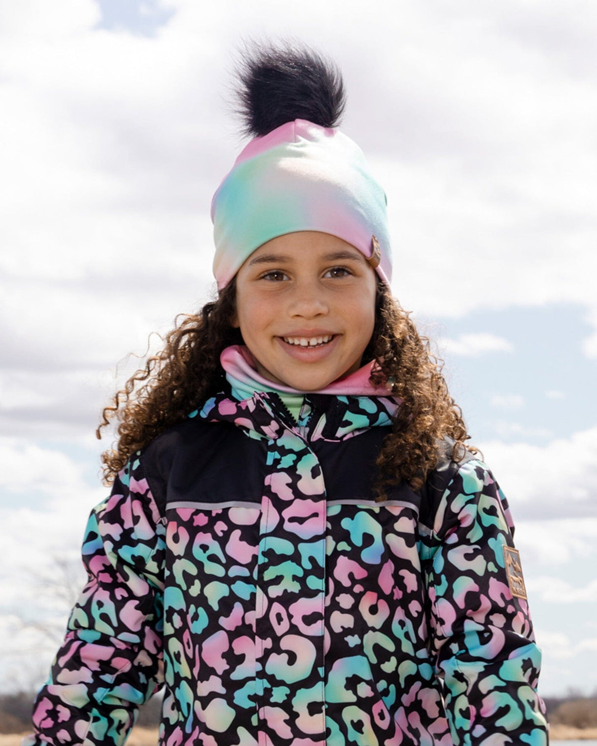 Stretch Jersey Hat Multicolored With Pompom-2