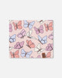 Stretch Jersey Neck Tube Pink Printed Butterflies-0