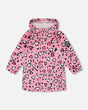 Rain Jacket In Polyurethane Pink Heart Print-0