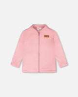 3-In-1 Two-Piece Mid-Season Outerwear Set Pink With Printed Butterflies-3