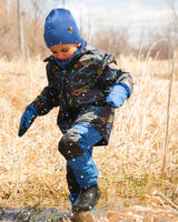 3-In-1 Two-Piece Mid-Season Outerwear Set Black Printed Skateboards-1