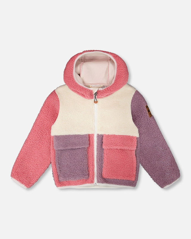 Sherpa Jacket Pink Colorblock-0