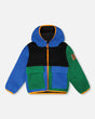 Sherpa Jacket Blue Colorblock-0