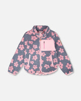 Sherpa Jacket Pink Flowers-0